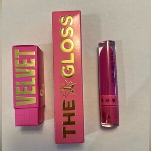 NIB bundle of 3 Jeffree Star The Gloss, Velour Lipstick, and Velvet God’s Gift
